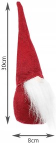 ISO Vianočné dekorácie Škriatok 30 cm červený
