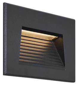 Moderné zapustené nástenné svietidlo čierne 11,5 cm vrátane LED IP65 - Trem