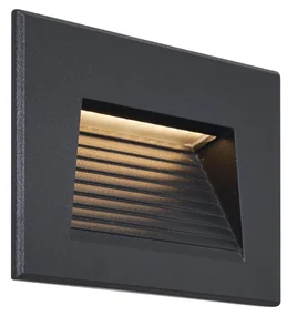 Moderné zapustené nástenné svietidlo čierne 11,5 cm vrátane LED IP65 - Trem