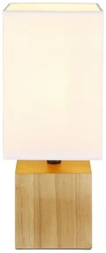 Globo 21628W - Stolná lampa VALENTINO 1xE27/7W/230V biela/hnedá