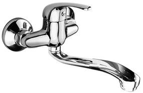 Mereo Mereo, Drezová nástenná baterie, Lila, s ramienkom plochým vyhnutým 200 mm, chróm, MER-CBEE301A