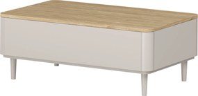 Konferenčný stolík Elivo 100 cm na nožičkách - kašmírová / dub olejovaný