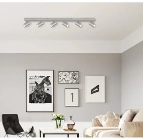 Globo 57911-6D - Bodové svietidlo ROBBY 6xGU10/35W/230V matný chróm