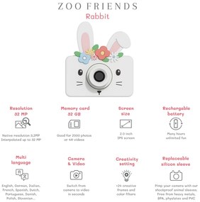 Detský digitálny fotoaparát Zoo Friends - králik