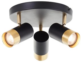 Brilliant - LED Bodové svietidlo VIGOLO 3xGU10/5W/230V čierna/zlatá