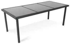Záhradná zostava Orsino - 8 miest, čierna