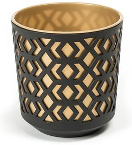 PLASTOVÝ KVETINÁČ ETNIC 20X19 CM ZLATÁ