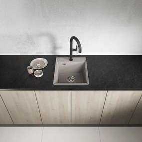 Laveo Hub, 1-komorový granitový drez 394x485x204 mm, béžová, LAV-SPH_410Y