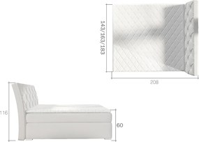 Čalúnená manželská posteľ s úložným priestorom Beneto 140 - ružová (Omega 91)