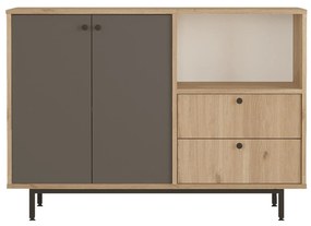 Komoda Rebutia 2 (dub + antracit). Akcia -19%. Vlastná spoľahlivá doprava až k Vám domov. 1102496