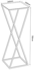 Stojan na kvety 70x24 cm čierna