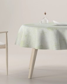 Obrus okrúhly farba produktu zelená látka lesklá, zapletaná, vzorované