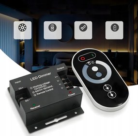 Sada LED neónových COB pásikov 12V 5m 4000K 60W - zdroj + diaľkový ovládač