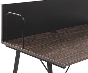 Zostava kancelárskeho nábytku tmavé drevo/čierna FOSTER/HASTINGS Beliani