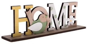 Drevený nápis Home, vtáčik, 26,8 x 8,5 cm