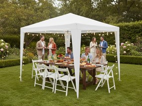 CH Biely skladací záhradný altánok 3 x 3 m