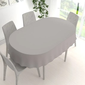 Biante Dekoračný oválny obrus Rongo RG-101 Svetlo sivý 100x160 cm