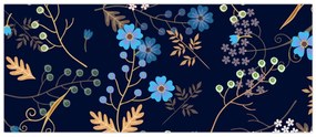 Obraz - Jesenné kvety (120x50 cm)