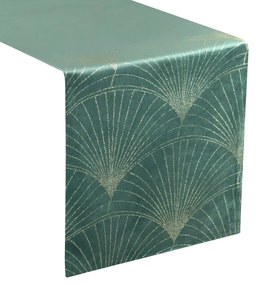 Dekorstudio Elegantný zamatový behúň na stôl BLINK 14 tmavomätový Rozmer behúňa (šírka x dĺžka): 35x220cm