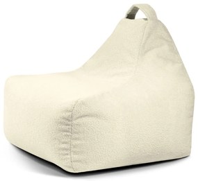 Krémový detský sedací vak z textílie buklé Game Amuse – SLOWDOWN