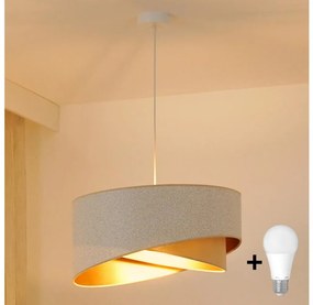 Brilagi - LED Luster na lanku LYRA 1xE27/15W/230V biela/béžová/zlatá