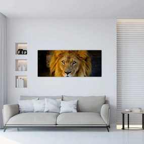 Obraz - Portrét leva (120x50 cm)