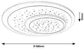 Rabalux - LED stmievateľné stropné svietidlo LED/47W/230V 3000-6000K + diaľkové ovládanie