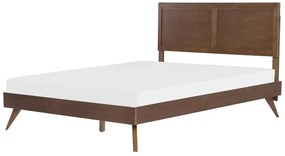 Drevená posteľ 180 x 200 cm hnedá ISTRES Beliani