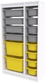 Organizér na hračky Dremonka 6 (biela + sivá + žltá). Akcia -22%. Vlastná spoľahlivá doprava až k Vám domov. 1124282