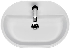 Cersanit Caspia Oval Box, umývadlo na dosku 60 x 42 cm, biela, K11-0099