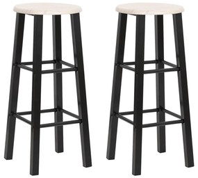 vidaXL Barové stoličky 2 ks čierne MDF
