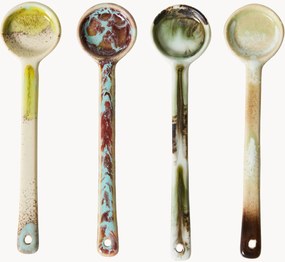 Ručne vyrobené lyžičky Reactive Glaze 70's, 4 ks