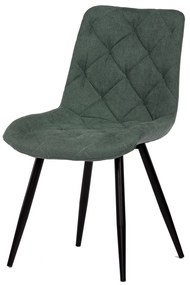 Autronic - Židle jídelní, zelená látka, nohy černý kov - CT-382 GRN2 AKCE