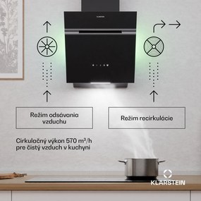 Klarstein Alina digestor, 40 cm, 570 m³/h, Tichý, EEK A