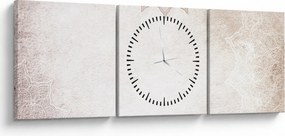 Obraz - Mandaly v stene (s hodinami) (90x30 cm)