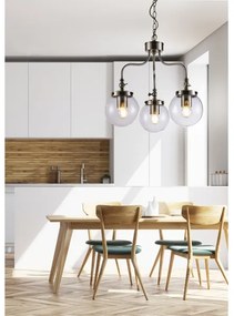 Luster na reťazi BALLET 3xE27/40W/230V matný chróm