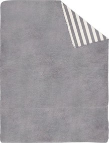 Deka Cotton Cloud 150x200 cm šedá s prúžkami