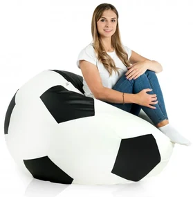 Sedací vak Futbal čierny ekokoža