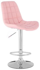 LuxuryForm Barová stolička PARIS na striebornom tanieri - ružová