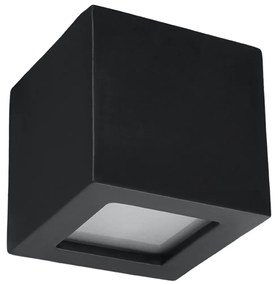 Sollux Lighting Nástenné keramické svietidlo LEO čierne