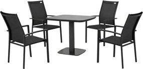 Doppler Picaso Expert antracit - záhradná/gastro hliníková súprava 4+1