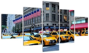 Moderný obraz - žlté taxi