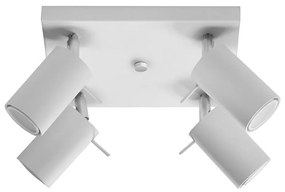 Sollux SL.0090 - Bodové svietidlo RING 4 4xGU10/10W/230V biela