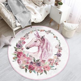 Ružový detský koberec ø 120 cm Comfort – Mila Home