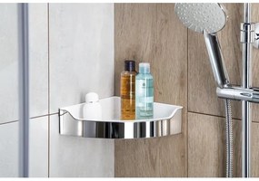 Aqualine - Rohová polica do sprchy SAMBA 21,8x30 cm lesklý chróm