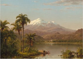 Sklenený obraz - Frederic Edwin Church, Tamaca Palms, reprodukcia (70x50 cm)