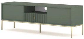 TV stolík Maggiore 154,5 cm zelená/zlatá