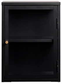 Čierna kovová závesná vitrína 45x60 cm Carmel – Unique Furniture