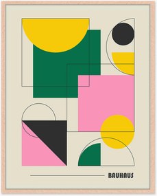 Nástenná dekorácia v ráme Abstract Bauhaus