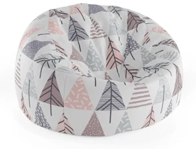 Sablio Sedací vak Cocoon Barevné stromky - 75 x 45 x 35 cm